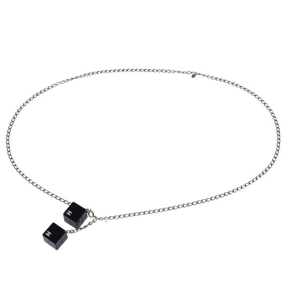 Chanel Square Chain Belt Silver 04S 154822